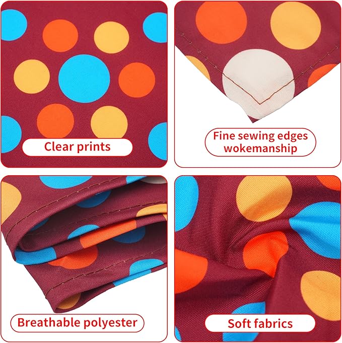 30 Pack Large Polka Dot Dog Bandanas Stitch Dog Bandana Bulk Reversible Print - Image 3