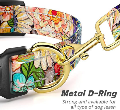 Reflective Dog Collar for Small Dogs, Cute Boho Adjustable Heavy-Duty Nylon - Image 5