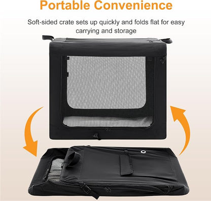 Dog Travel Crate 42 Inch, Portable Soft-Sided Travel Carriers - Image 4