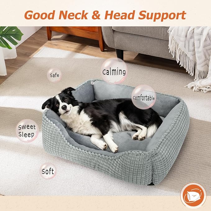 MIXJOY Large Dog Bed for Large Medium Small Dogs, Rectangle Washable Orthopedic - Image 6