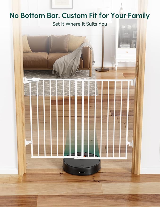Babelio Baby Gate for Stairs, Kitchen & Doorways, No Bottom Bar| Easy - Image 2