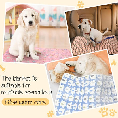 Tatuo 12 Pieces Puppy Blanket Warm Cat Dog Sleep Mat Pet Kitten Fleece Doggy - Image 4