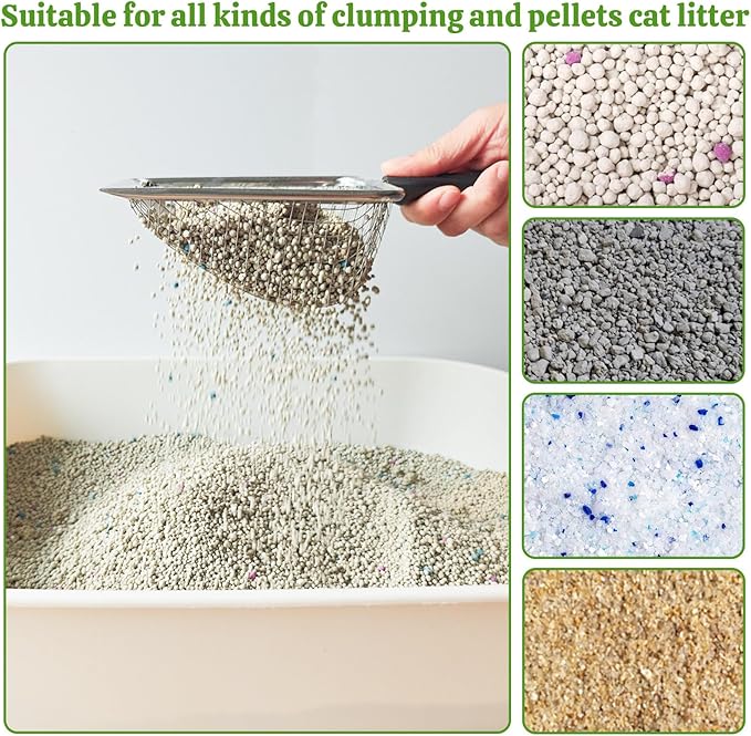 Widened Metal Cat Litter Scoop, Cat Scooper - Image 3