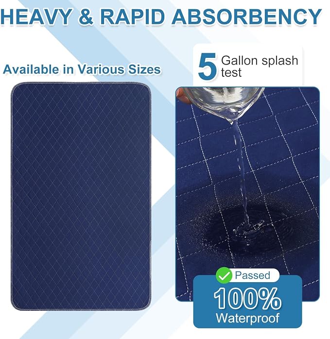 OUTCREATOR® Washable Bed Pads 34" x 36", Incontinence Mattress Protector - Image 2
