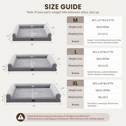Large Dog Beds Large Sized Dogs 48x35x8 Inch, Orthopedic XXL XL Dog Bed - Image 7