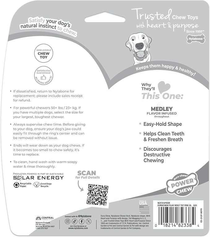 Nylabone Textured Ring Power Chew Toy - Image 12