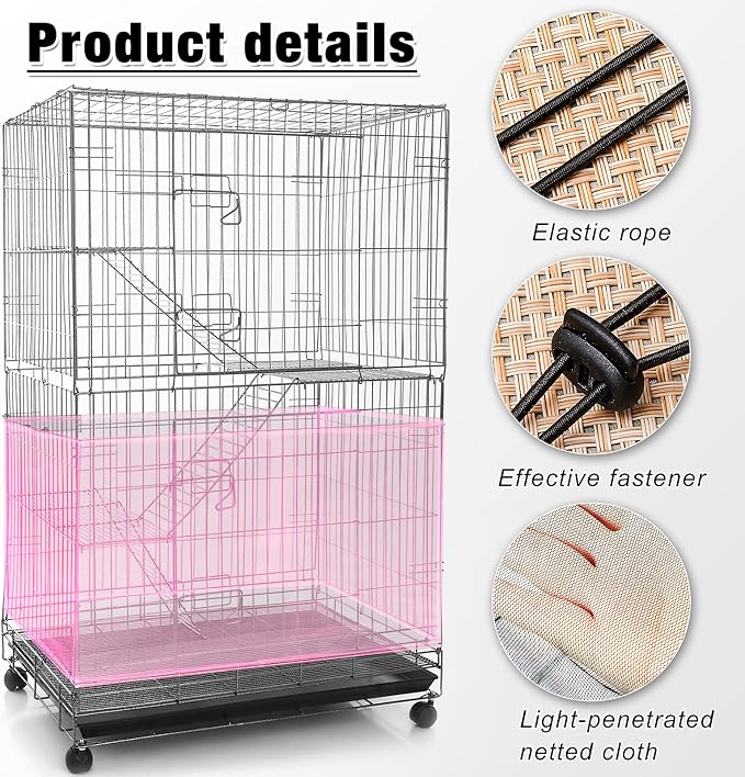 Shappy Large Bird Cage Seed Catcher, Bird Cage Cover Net Skirt Guard, - Image 5