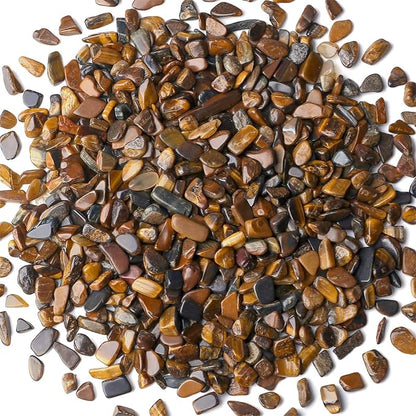 Tiger Eyes Aquarium Gravel Rocks Natural Tumbled Healing Crystal Chips Bulk by YATOJUZI