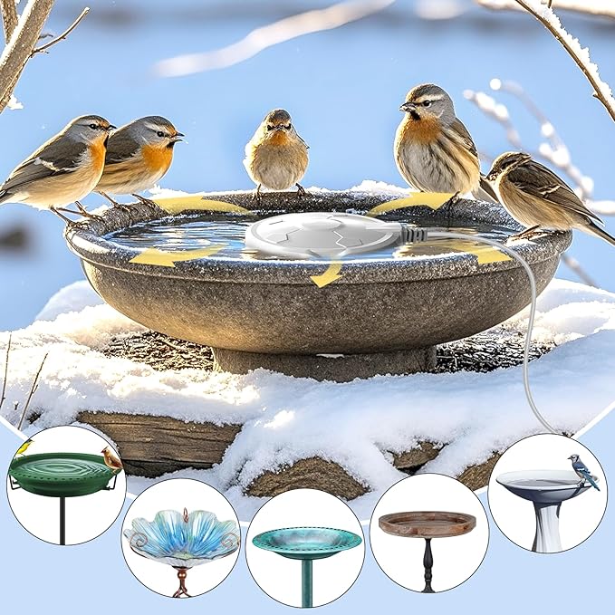 Bird Bath Heater for Outdoors in Winter, 120W Birdbath Heaters for Outdoor Bird - Image 6