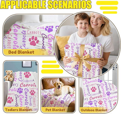 Personalized Paw Print Dog Blanket - Image 6