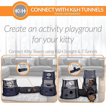 K&H Pet Products Kitty Tower Classy Gray 2 Story - Image 3