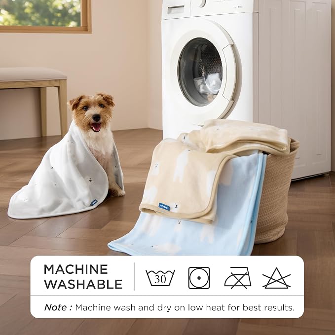 Bedsure 1 Pack 3 Pet Blankets, Super Soft Fluffy Premium Fleece Flannel - Image 4