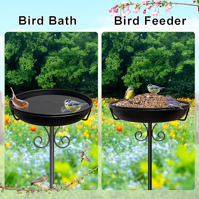38In Freestanding Bird Bath for Outside, Detachable Birdbaths - Image 5