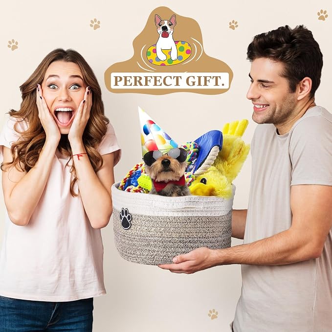 Zopeal Puppy Dog Toy Gift Storage Basket - Image 7