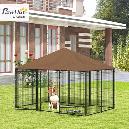 PawHut Outside Dog Kennel, 6.9' x 4.6' x 5' Puppy Play Pen - Image 2