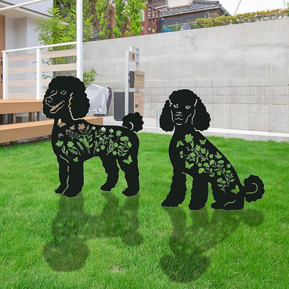 Poodle Metal Garden Stakes Yard Decor, Lawn Ornaments - Image 6