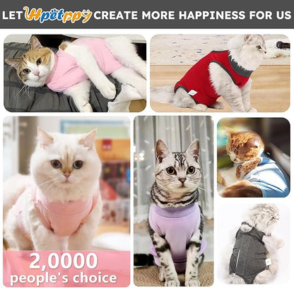 Cat Recovery Suit for Spay Abdominal Wounds, Kitten Onesie Bodysuit for Cats - Image 6