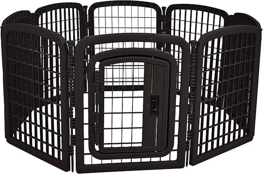 Amazon Basics 8-Panel Octagonal Plastic Pet Pen Fence Enclosure by AmazonBasics
