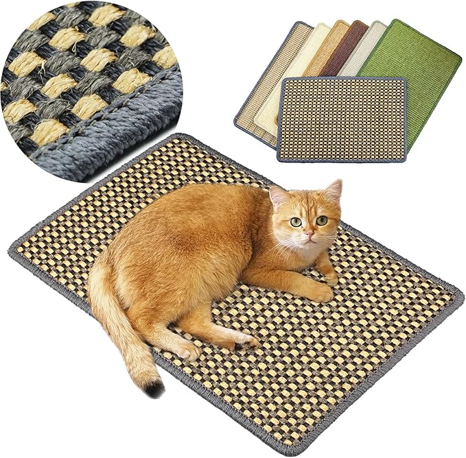 Cat Scratching Mat, 23.6 x 15.7inch Sisal Cat Scratchers by Pethave