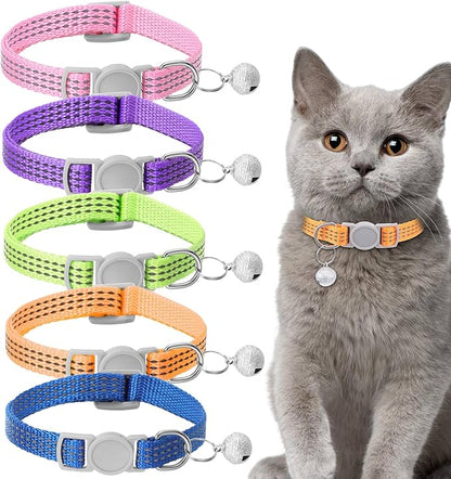 5 Pcs Breakaway Cat Collars, Reflective Cat Collar Small Cats Collar by Unknown
