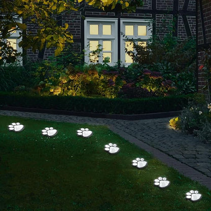 Animal Paw Print Solar Lights Outdoor Garden Decor, 8 Pack Paw Print Lights - Image 6