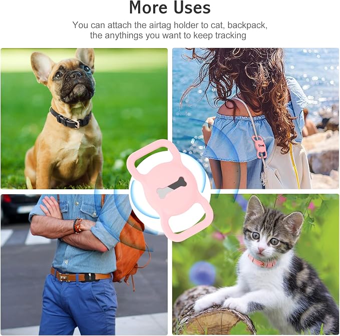WHIPPY Airtag Leather Dog Collar GPS Tracker Air Tag Puppy Collar Adjustable - Image 6
