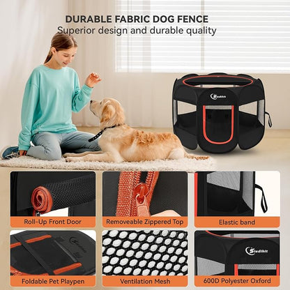 Dog Playpen, Large Puppy Pet Playpen, Dog Crate Tent Cage Indoor/Outdoor - Image 5