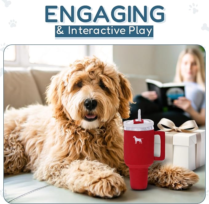 Pup Cup Tumbler Dog Toy – Cute Girl Dog Toy, Valentines & Birthday Gift - Image 3