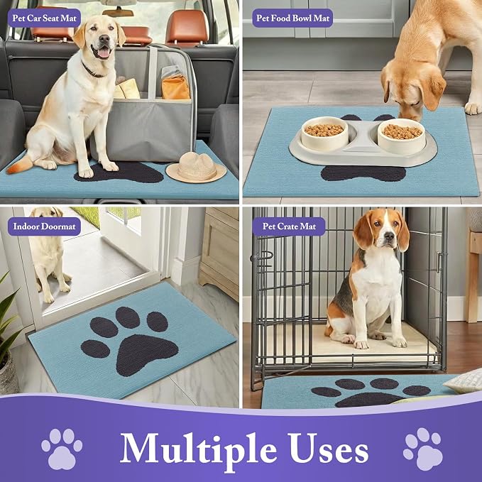 Buganda Dog Door Mat for Muddy Paws, Absorbent Dirt Trapper Non Slip Indoor - Image 8