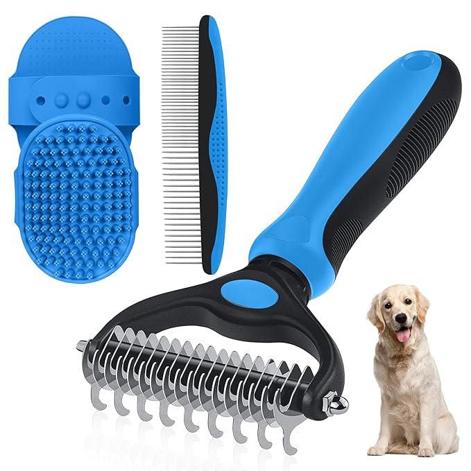 Double-Sided Pet Grooming Rake by Unknown