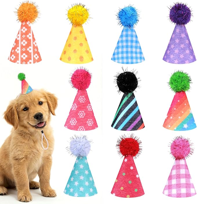 10 PCS Dog Birthday Hat, Mini Party Dog Hats by Unknown