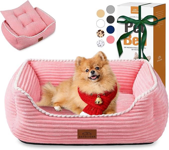 Orthopedic Dog Bed for Medium Dogs, Dog Sofa Beds Supportive Foam Pet Couch Bed by Zerbuger