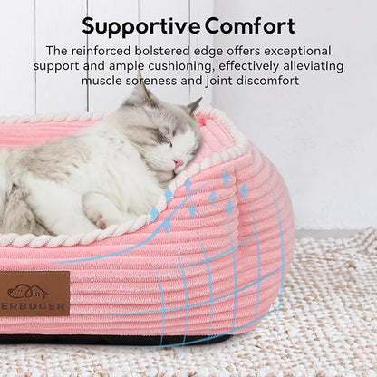Cat Dog Bed for Pets, Rectangle Pet Bed Gift for Puppy and Kitten, Machine - Image 3