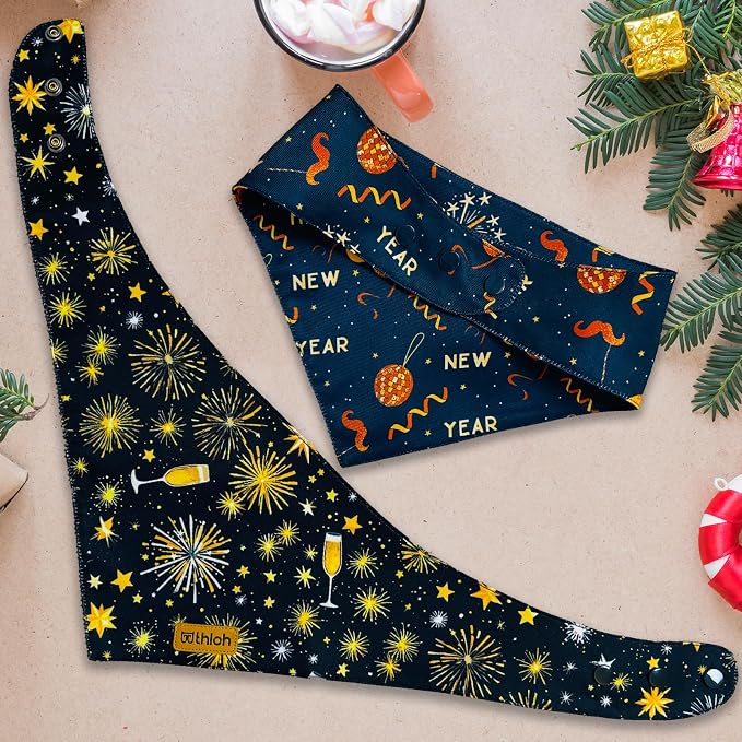 Happy New Year Dog Bandanas - Image 6