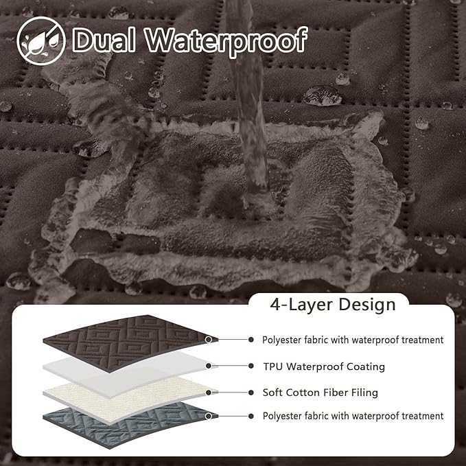 hyha Waterproof Dog Blanket, Soft Pet Bed Blankets, Waterproof Sofa Couch Cover - Image 2