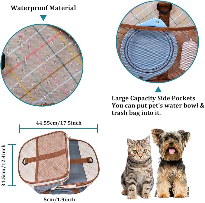 Soft-Sided Kennel Pet Carrier for Small Dogs, Airline Approved Cat Carriers Dog - Image 5