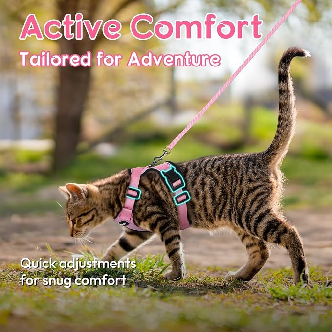 Dooradar Cat Harness and Leash Set, Escape Proof Safe Adjustable Kitten Vest - Image 5