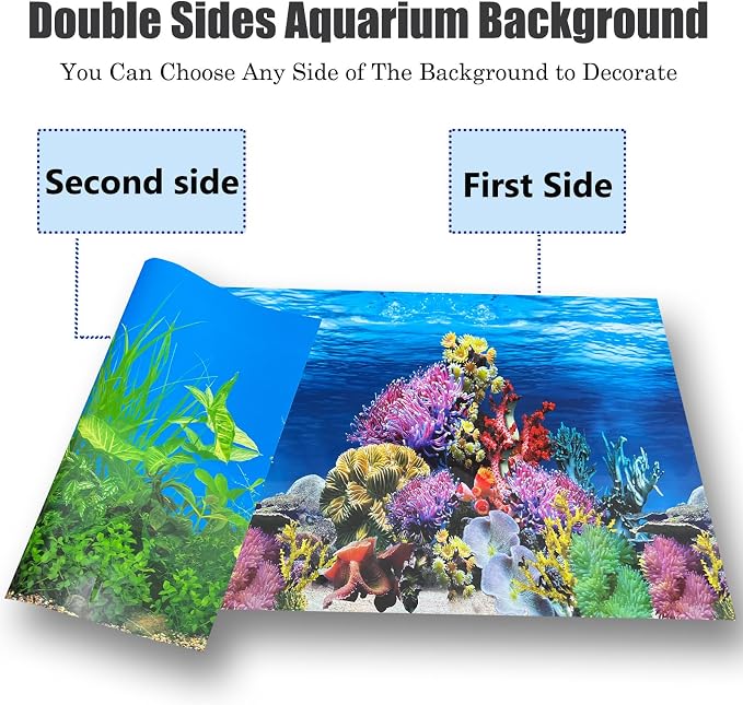 Fish Backgrounds Paper Double Sides Undersea Aquarium Background Poster - Image 6