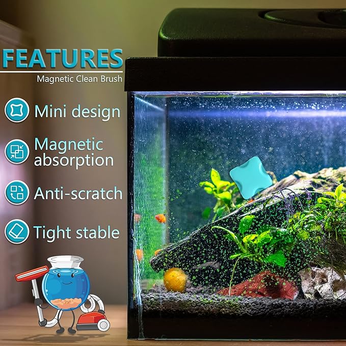 Magnetic Aquarium Fish Tank Glass Algae Scrapers Glass Cleaner Scrubber Clean - Image 5