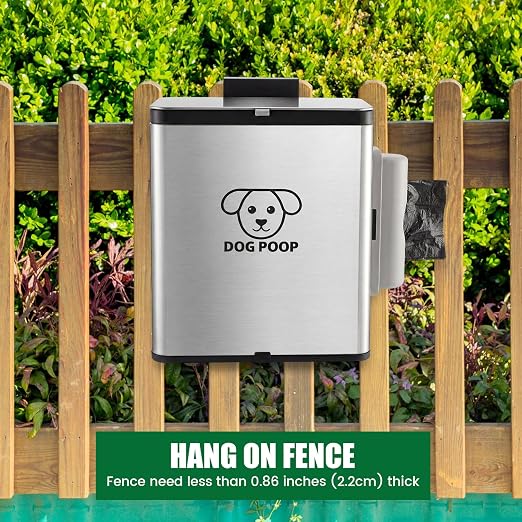 Dog Poop Trash Can Outside, 2.1 Gallon Dog Waste Container - Image 4