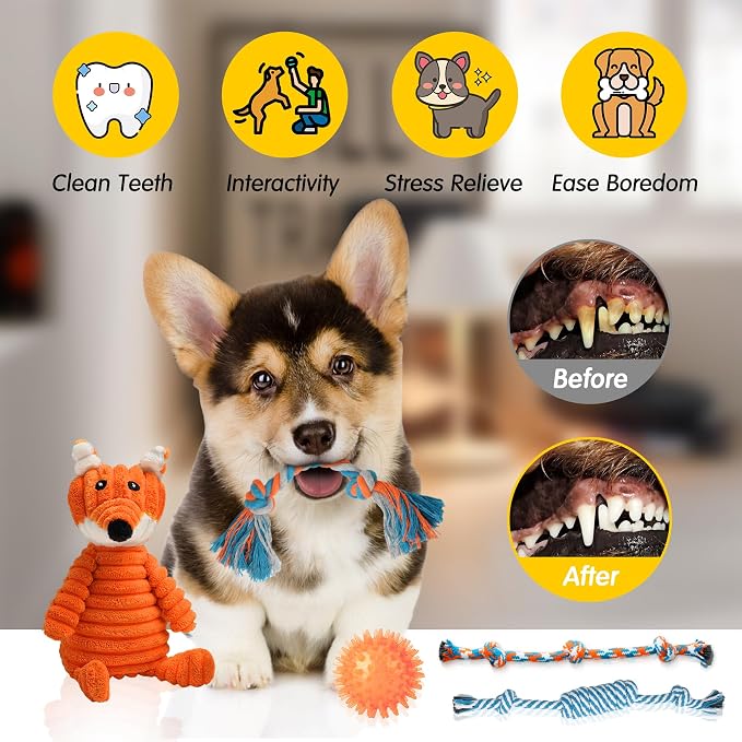 Zeaxuie 14 Pack Puppy Toys for Teething Small Dogs, Puppy Chew Toys - Image 5
