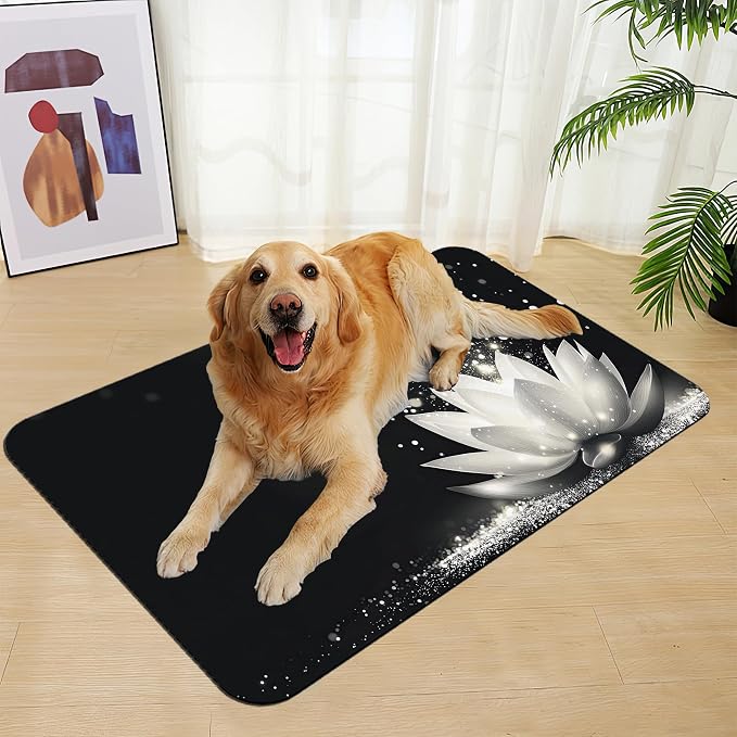 Magic White Lotus Pet Feeding Mat–Christmas Stocking Quick Dry Absorbent Dog - Image 7