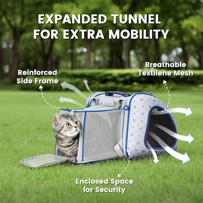 Cat and Dog Backpack Carrier, Foldable Breathable Pet Carrier Backpack - Image 5