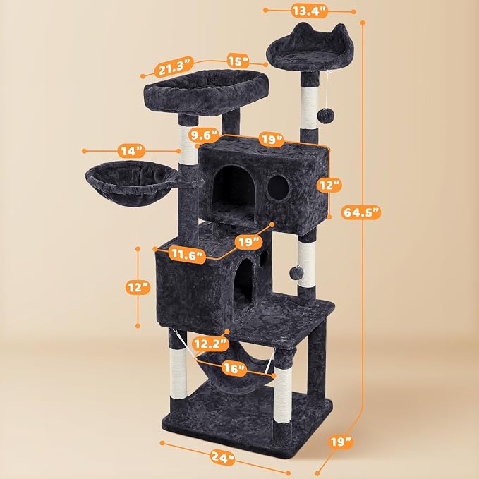 Yaheetech Multil-Level Cat Tree Cat House - Image 7