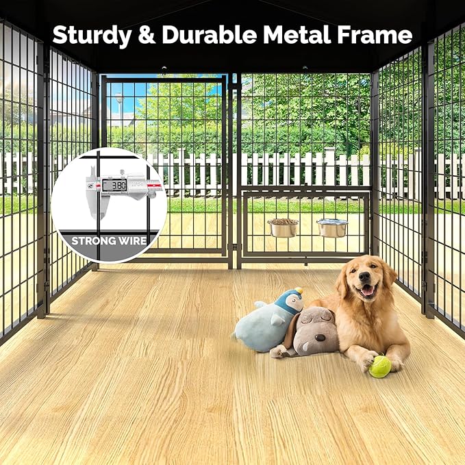 Sino Luban 2PCS Outdoor Dog Kennel Outside Run - Image 5