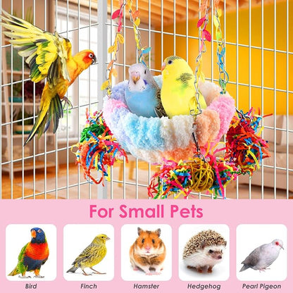 KATUMO Parakeet Nest, Parrot Breeding Bed Conure Snuggle Nest Cockatiel Swing - Image 7