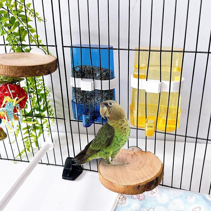 Parakeet Water Dispenser Parrot Water Feeder Bird Seed Container - Image 7