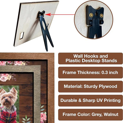 Customized Pet Memorial Frame Wood Dog in Picture Deceased Pet Personalized Dog - Image 4