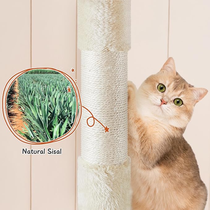 Yaheetech 76.5in Multi-Level Large Cat Tree, Big Cat Tower - Image 8
