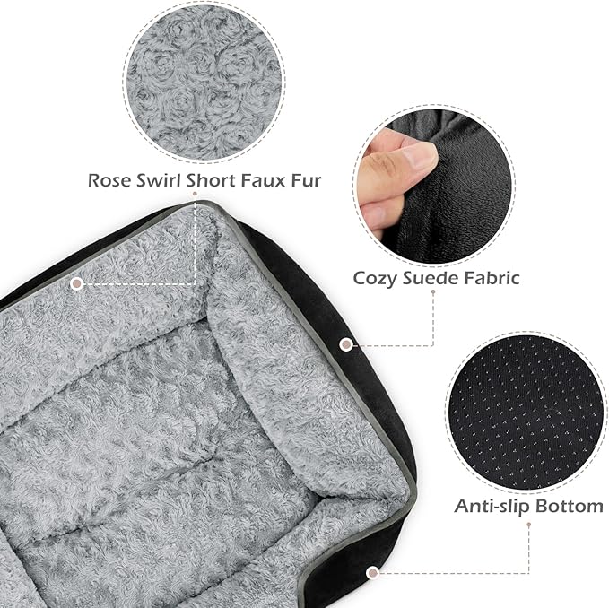 INVENHO Large Dog Bed Rectangle Washable Orthopedic Soft Calming Sleeping - Image 4